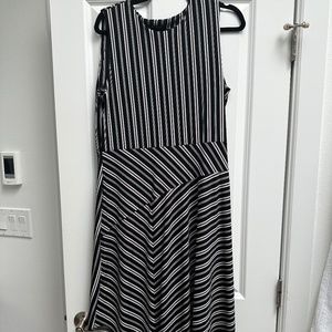 Banana Republic Black with white stripes dress size large